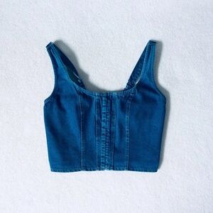 Lone Star Bustier Corset Denim Top ( Large )